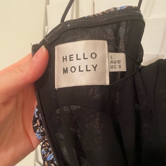 NWT Hello Molly Floral Ruched Mini Dress - Picture 10 of 10